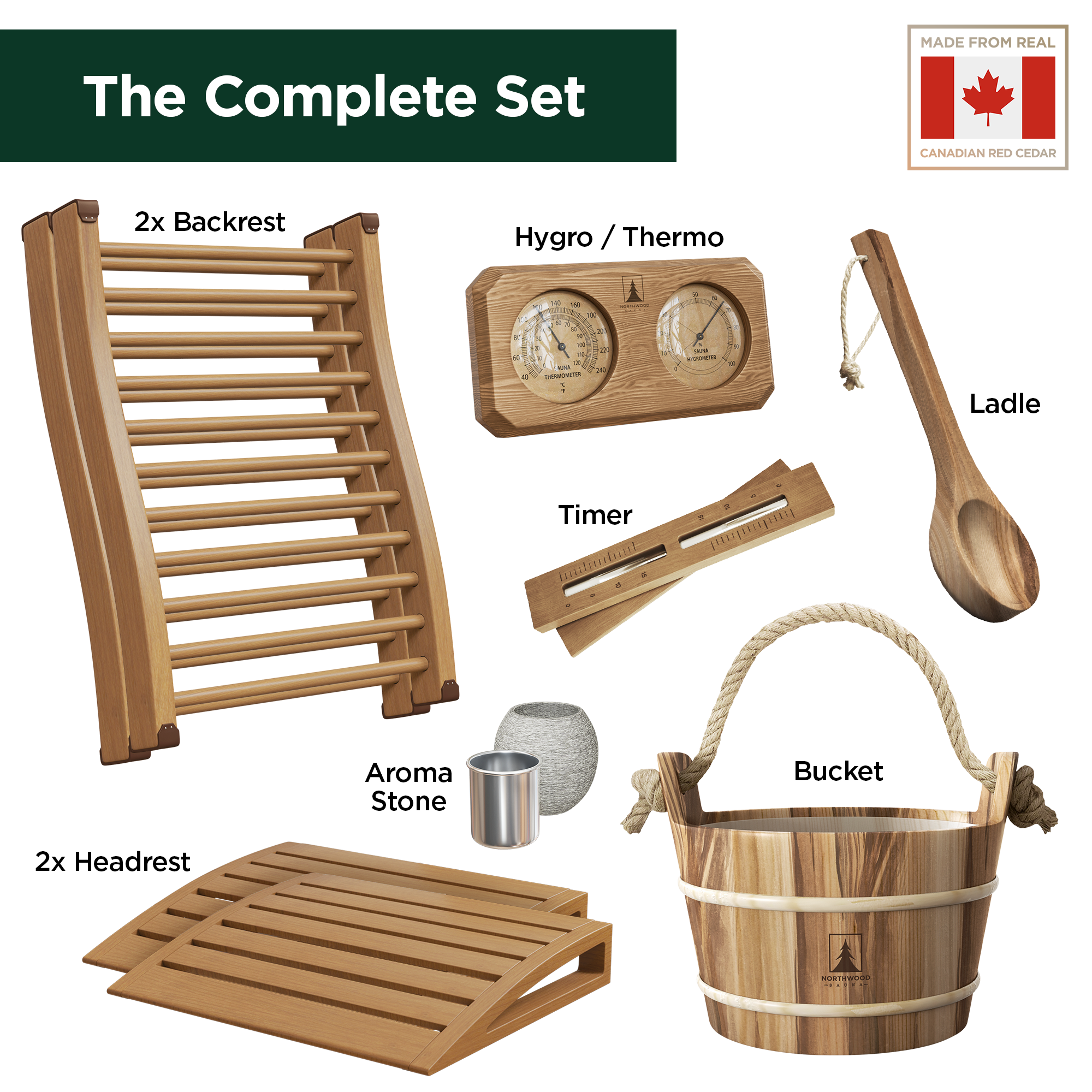 Sauna Accessories Set (Complete)