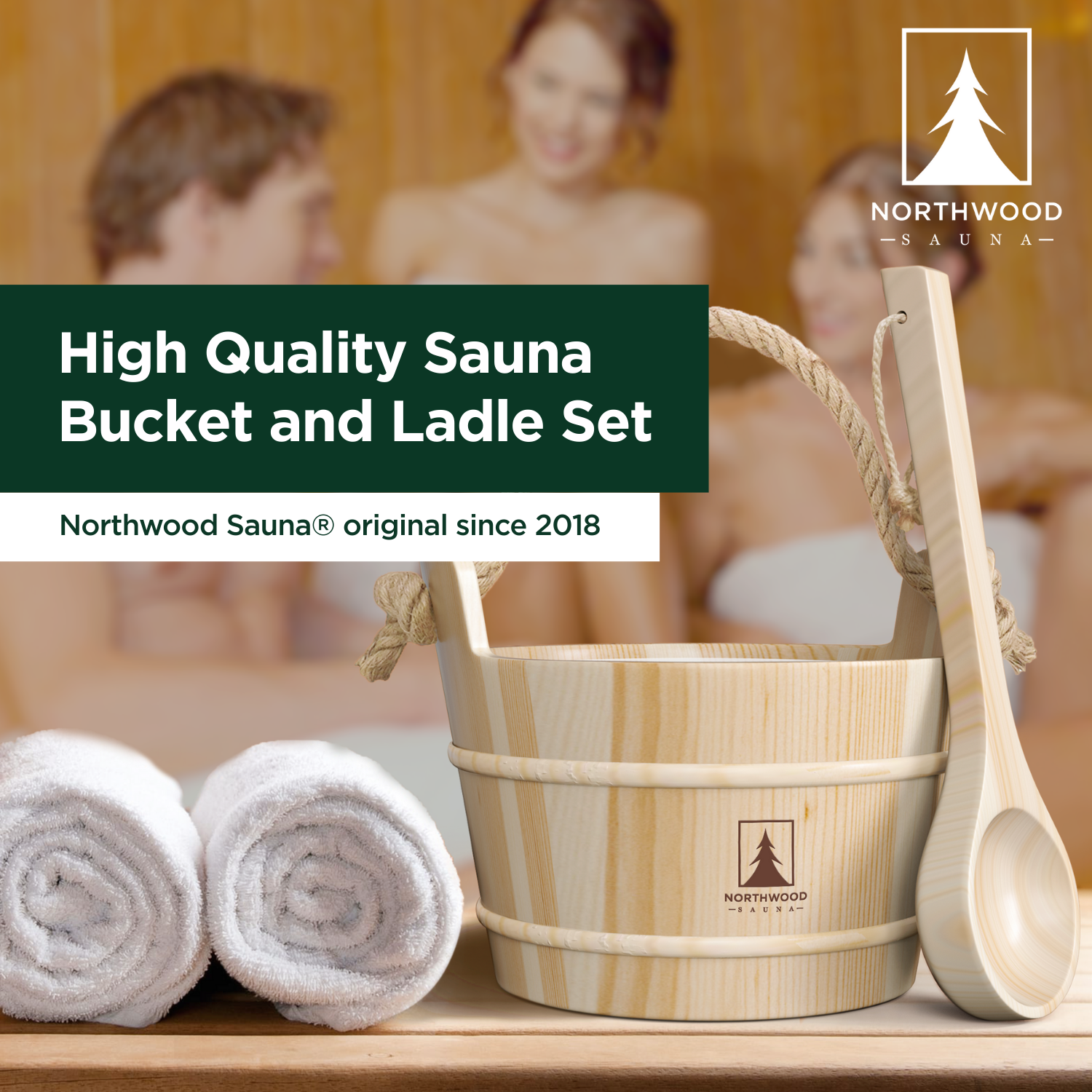 Sauna Bucket & Ladle Set