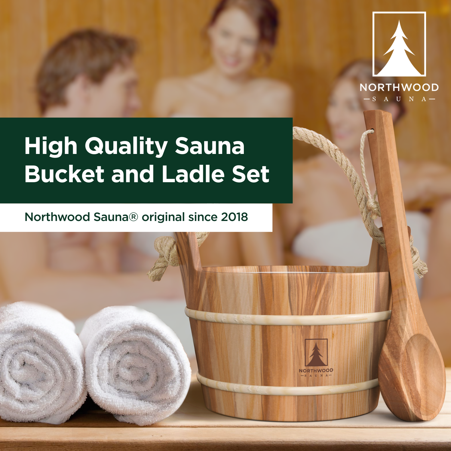 Sauna Bucket & Ladle Set