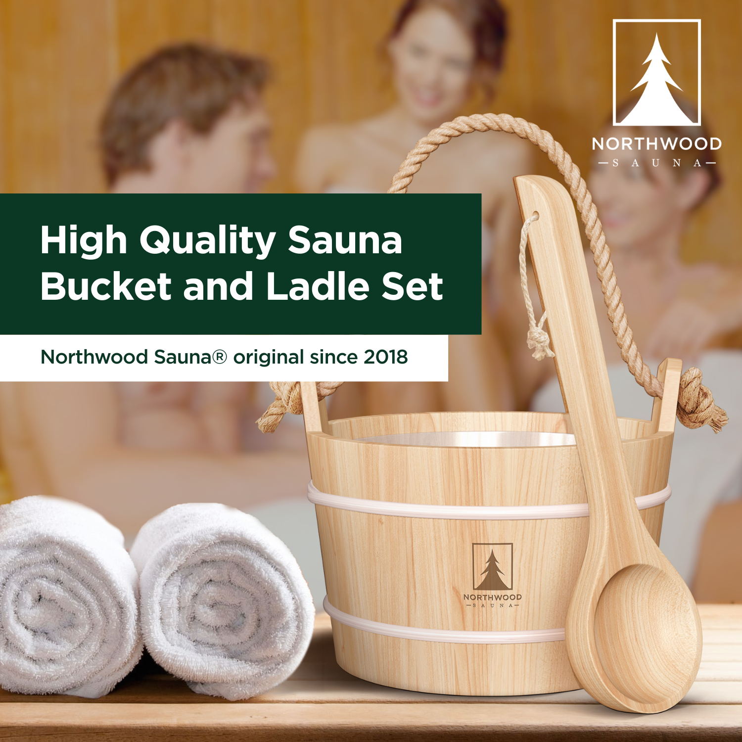 Sauna Bucket & Ladle Set