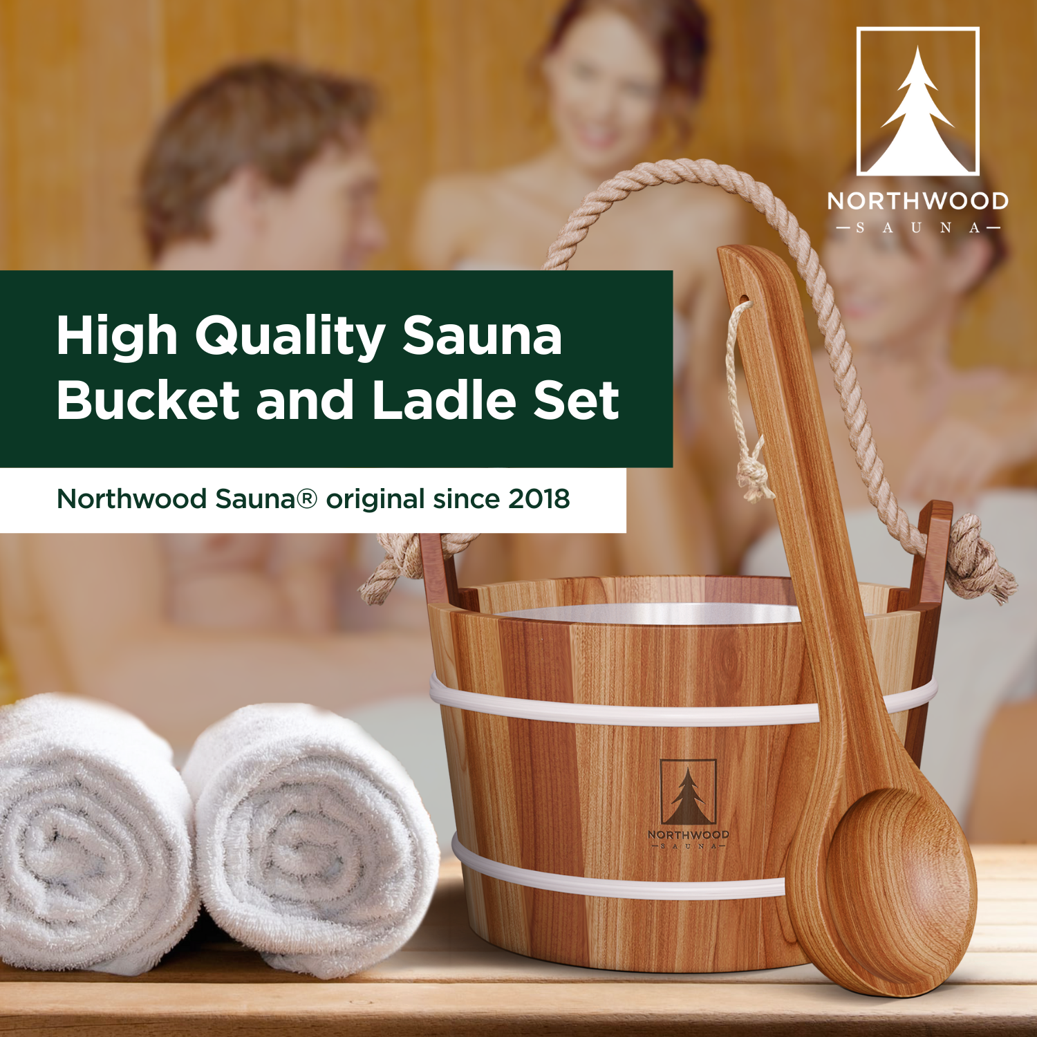 Sauna Bucket & Ladle Set