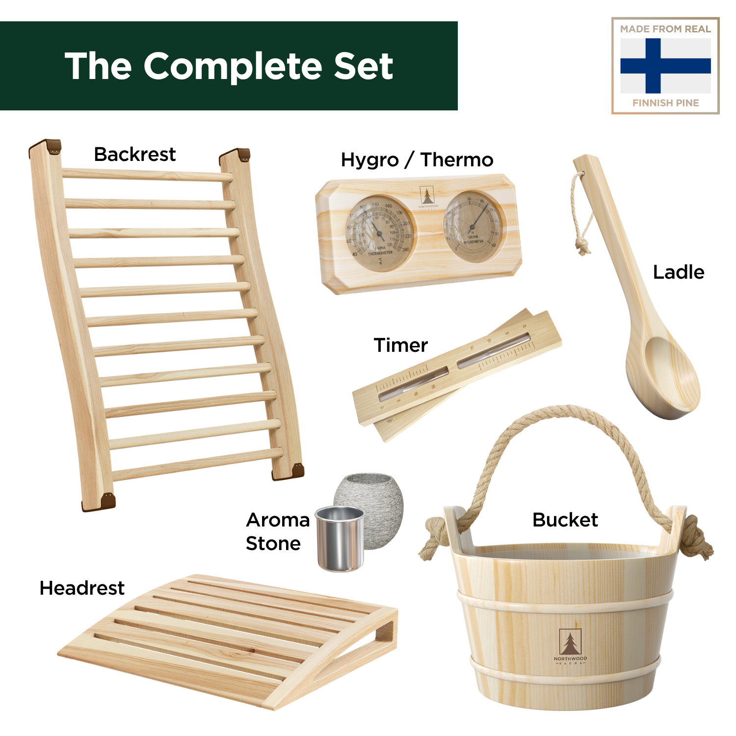Sauna Accessories Set (Complete)