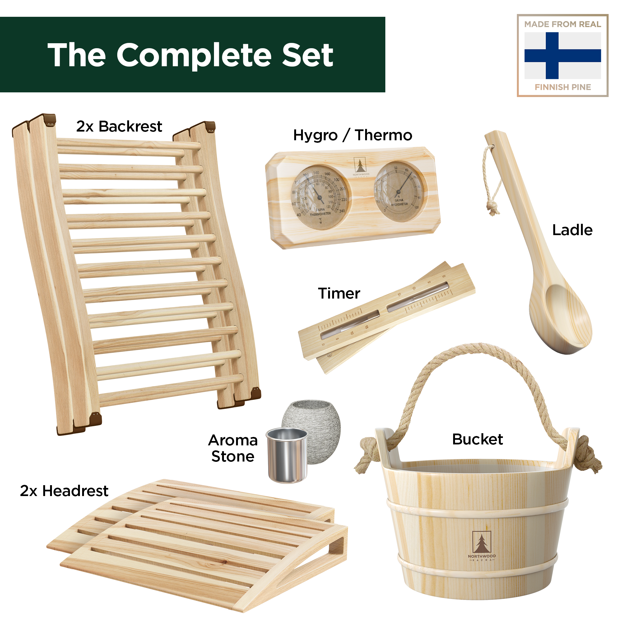Sauna Accessories Set (Complete)