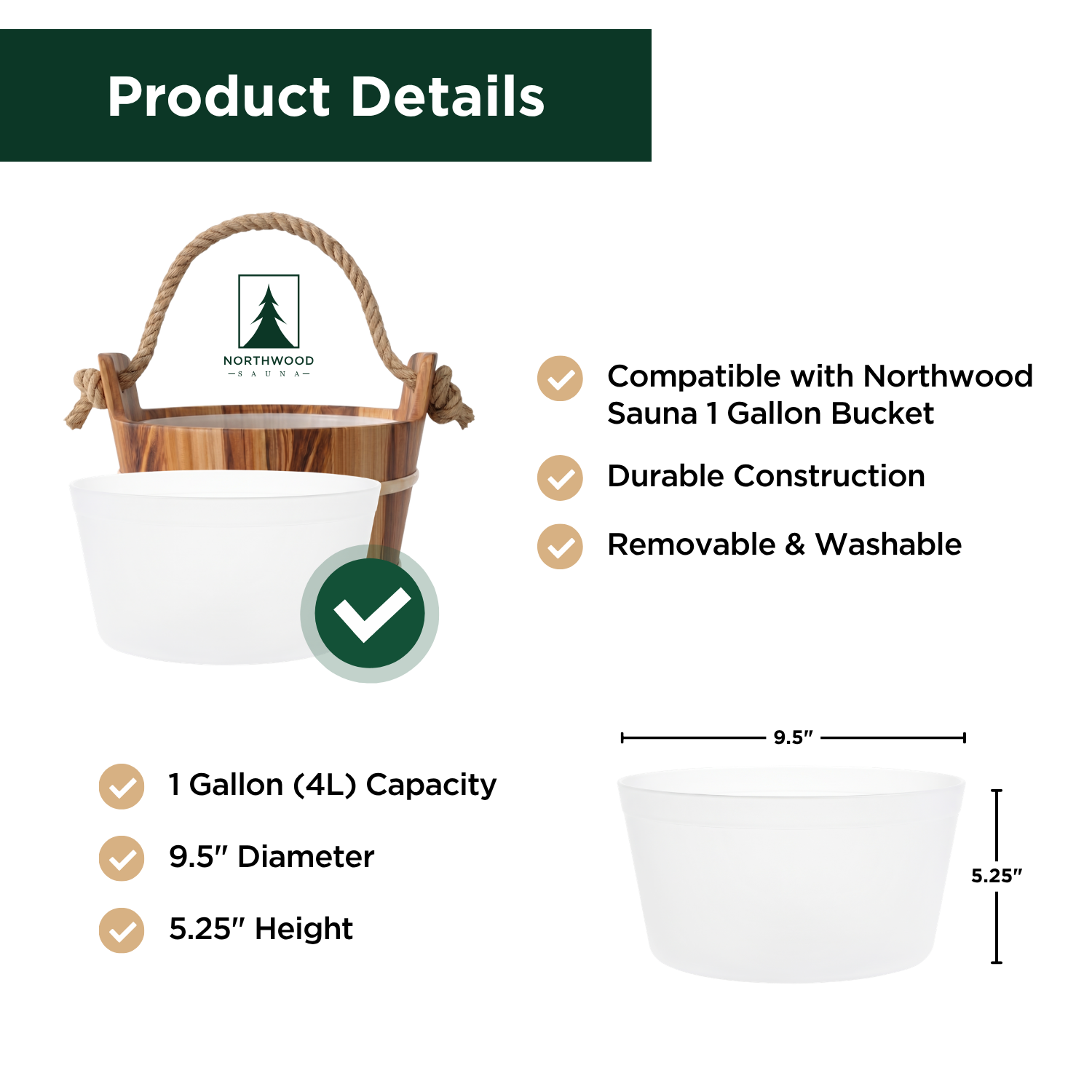 Sauna Bucket Liner
