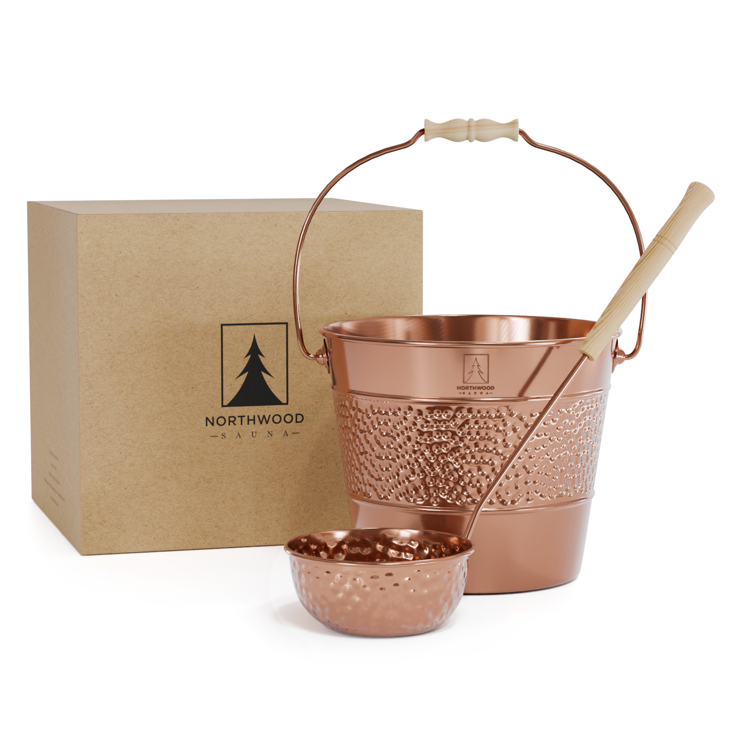 Sauna Bucket & Ladle Set (Copper)