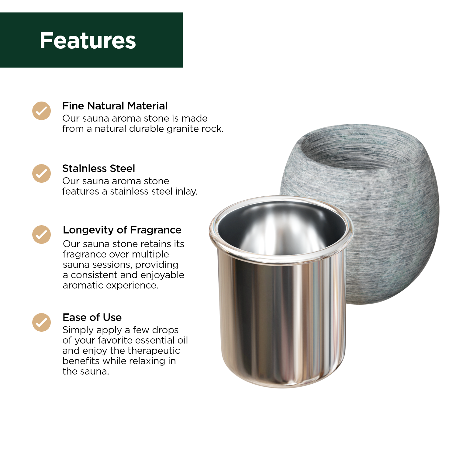 Sauna Aromatherapy Stone Cup