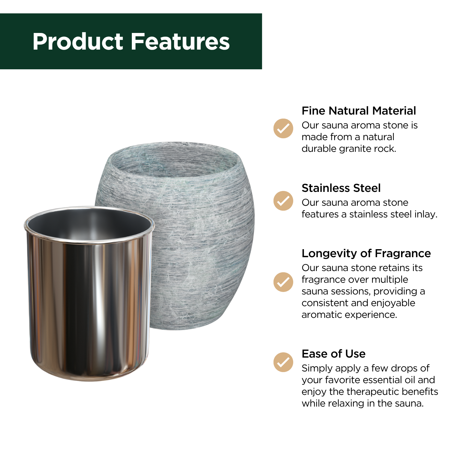 Sauna Aromatherapy Stone Cup