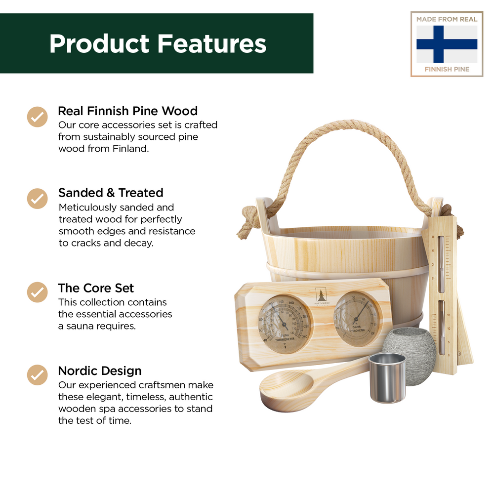 Sauna Accessories Set (Core) | Northwood Sauna®