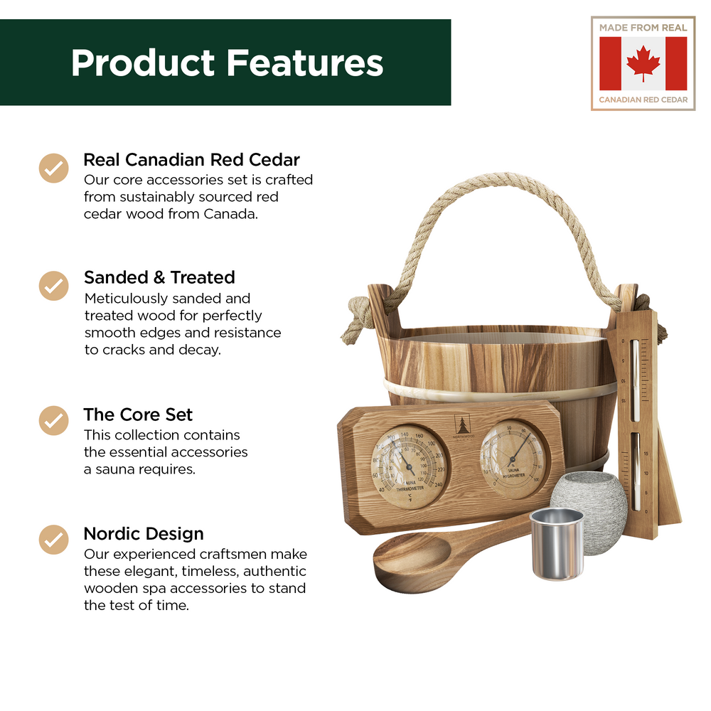Sauna Accessories Set (Core) | Northwood Sauna®