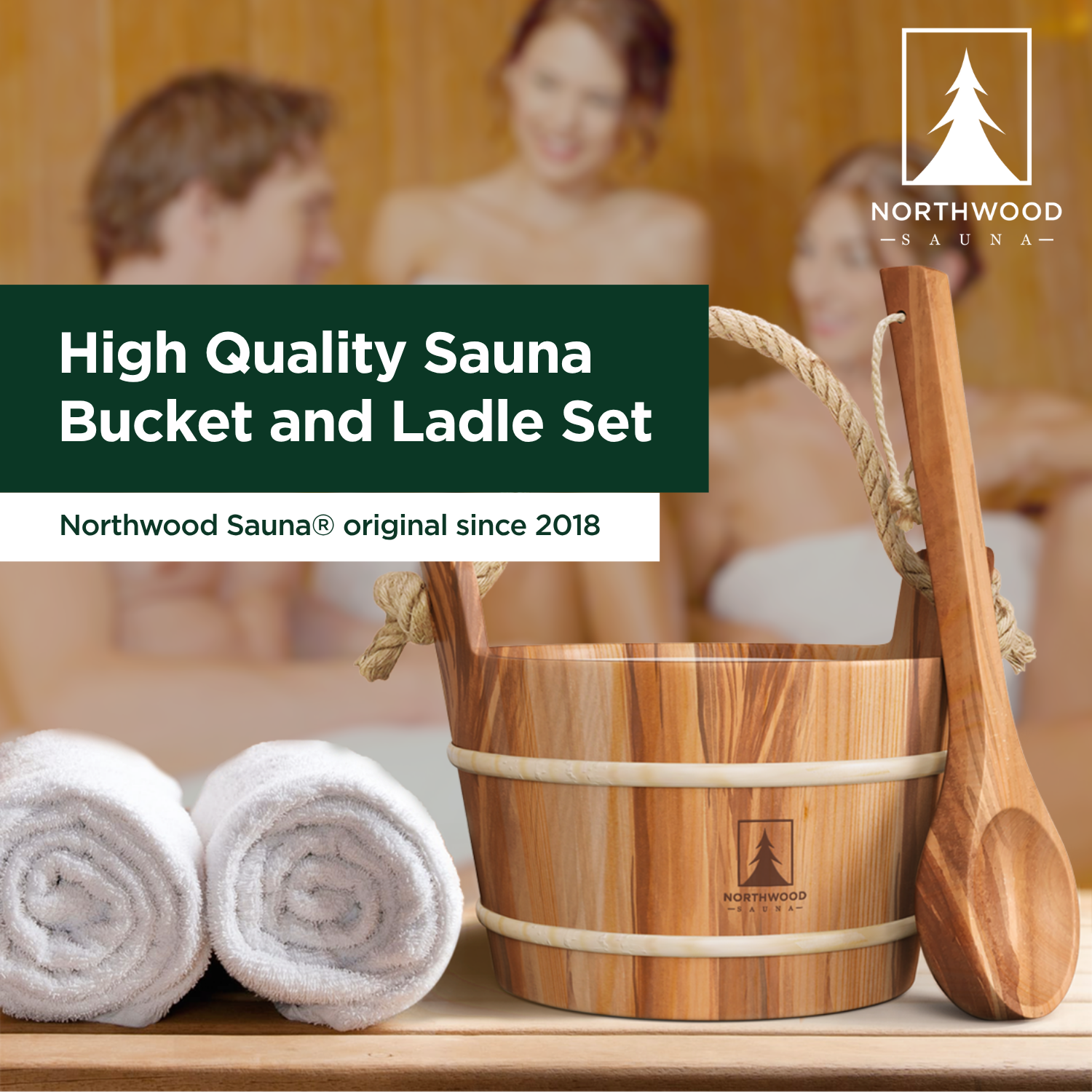 Sauna Bucket & Ladle Set