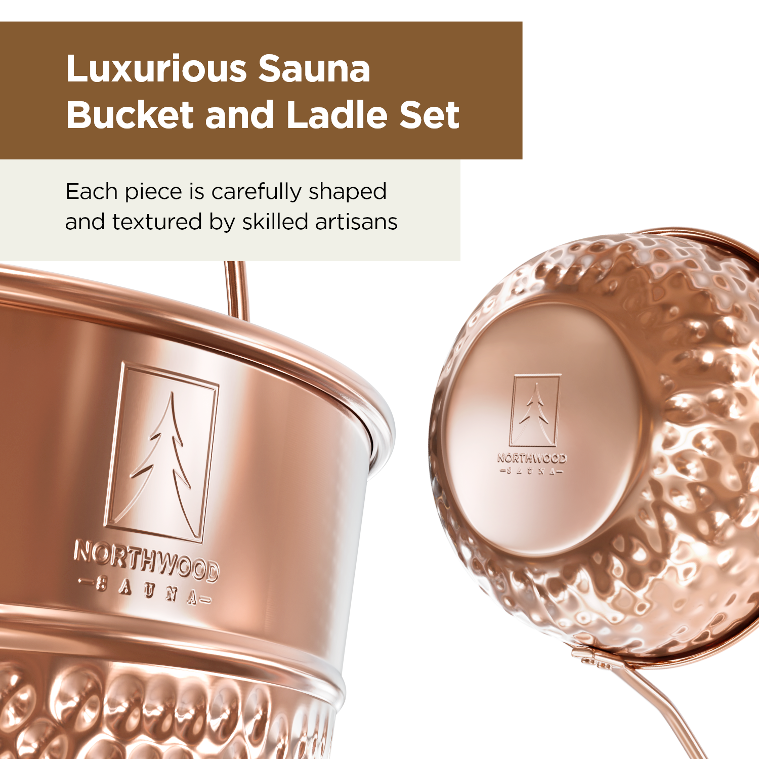 Sauna Bucket & Ladle Set (Copper)