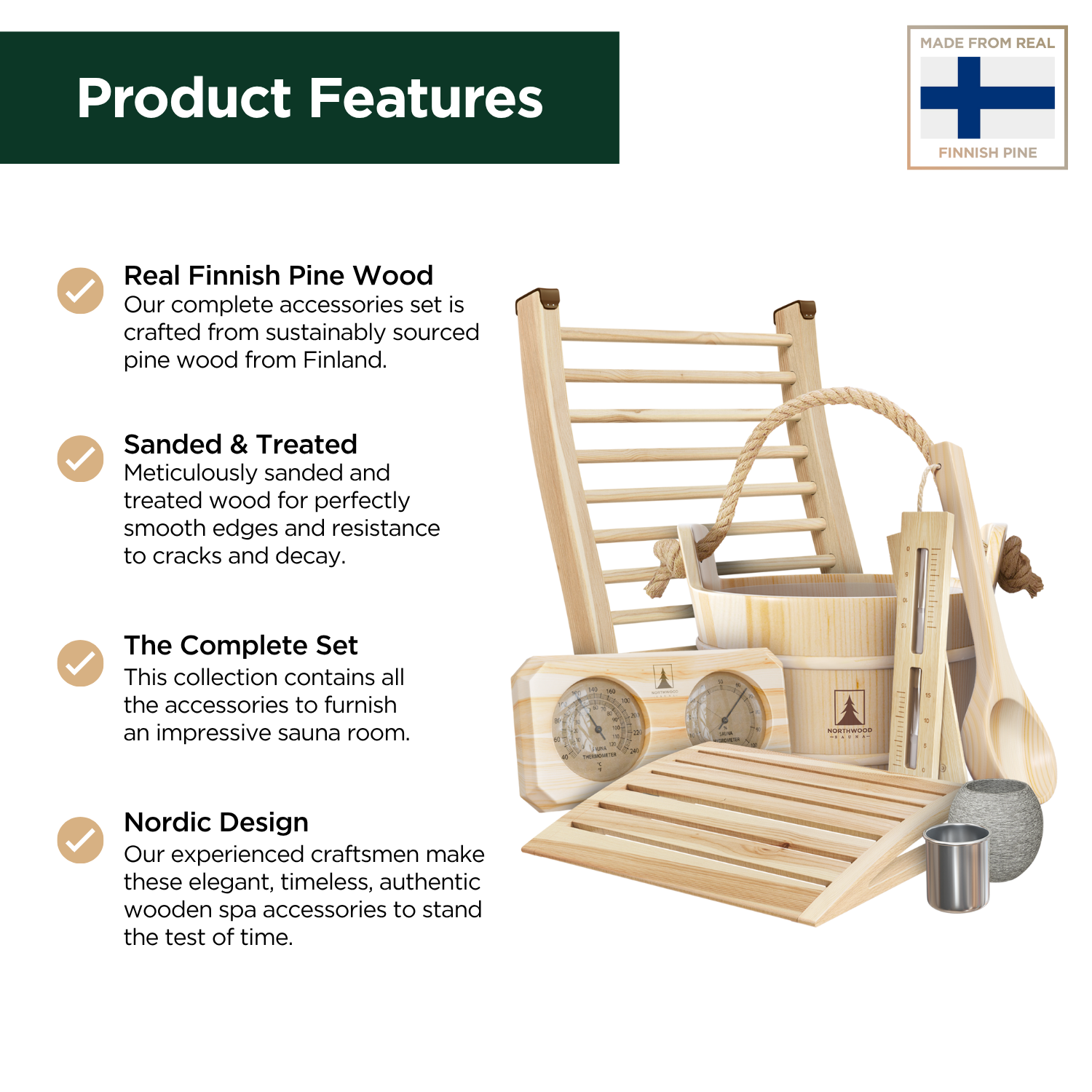 Sauna Accessories Set (Complete)